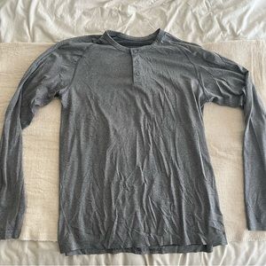 Men’s Lululemon Long Sleeve Shirt - 3 button - Large - Grey